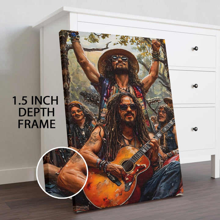 Harmonic Rebellion Wall Art Painting, HD Canvas Print, Framed, Ready to Hang. (POMWA298)