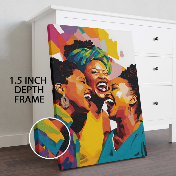 Laughter Unfiltered Wall Art Painting, HD Canvas Print, Framed, Ready to Hang. (POMWA239)