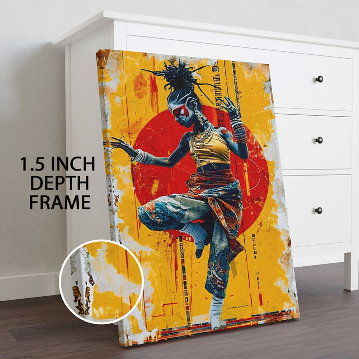 Tribal Grace Wall Art Painting, HD Canvas Print, Framed, Ready to Hang. (POMWA243)