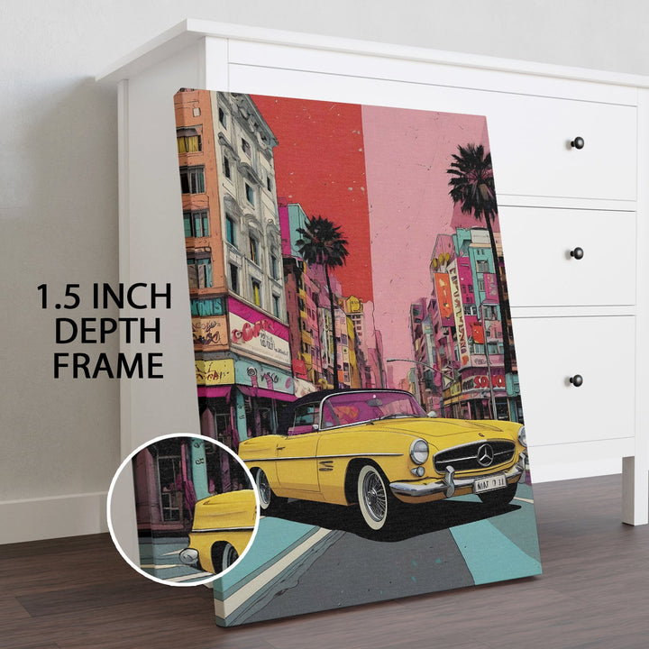 Urban Retroscape Wall Painting, HD Canvas Print, Framed, Ready to Hang. (POMWA202)