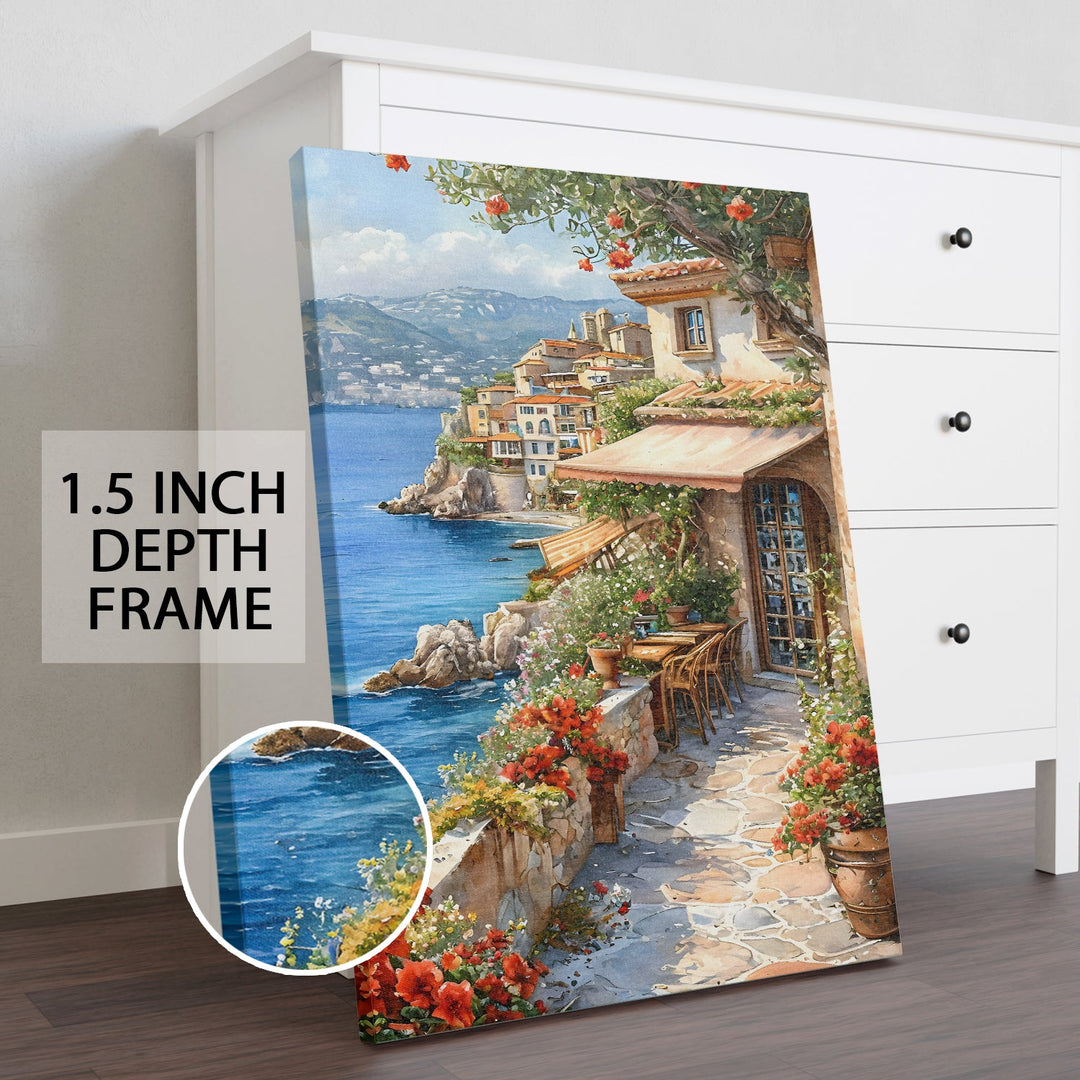 Italian Riviera Bliss Wall Art Painting, HD Canvas Print, Framed, Ready to Hang. (AMWA57)