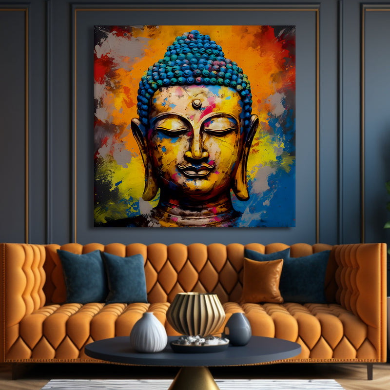 Lord Buddha Wall Art Painting For Living room