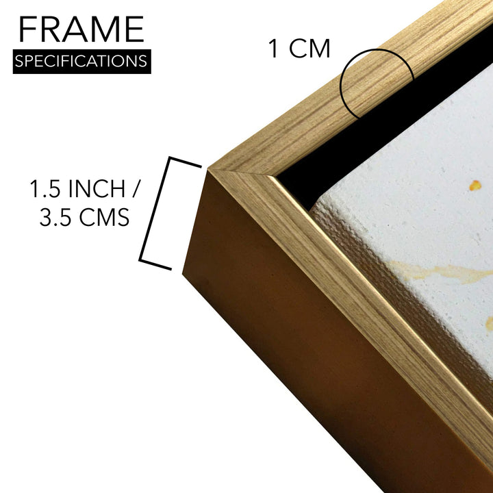 Banaras Ghats Painting Wall Art – Varanasi Riverfront with Golden Floater Frame – HD Print Large Canvas, Ready to Hang, Size: 2X4FT, (BAWA41)