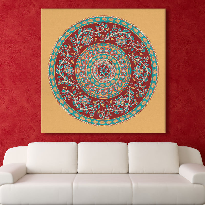 Indian Kalamkari Wall Art Canvas Painting For Home and Hotels Wall Decoration