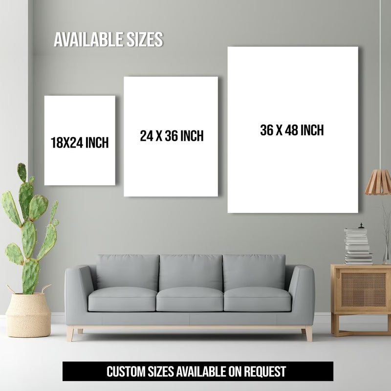 Framed Motivational Canvas Posters With Inspiring Quotes in Large Size for Office and Startups.