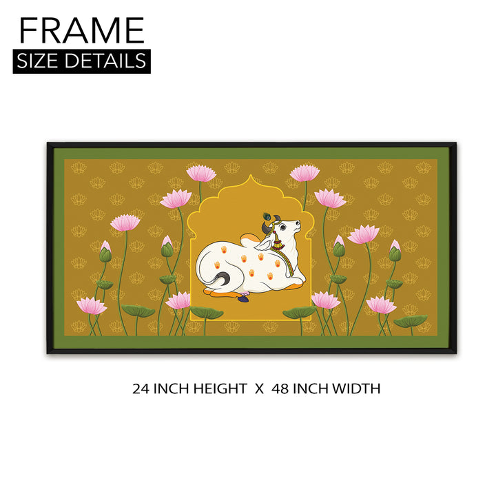 Indian Traditional Pichwai Wall Art Canvas Painting for Home Decor (PICHWA14)