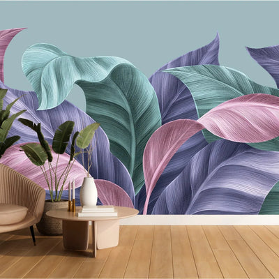 Customised 3D Tropical Wallpaper For Living Room Wall Decoration
