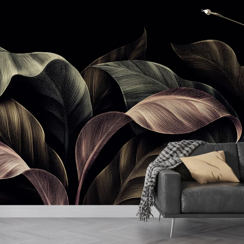 Customized 3D Topical leaves Wallpaper Murals For Living room wall Decoration