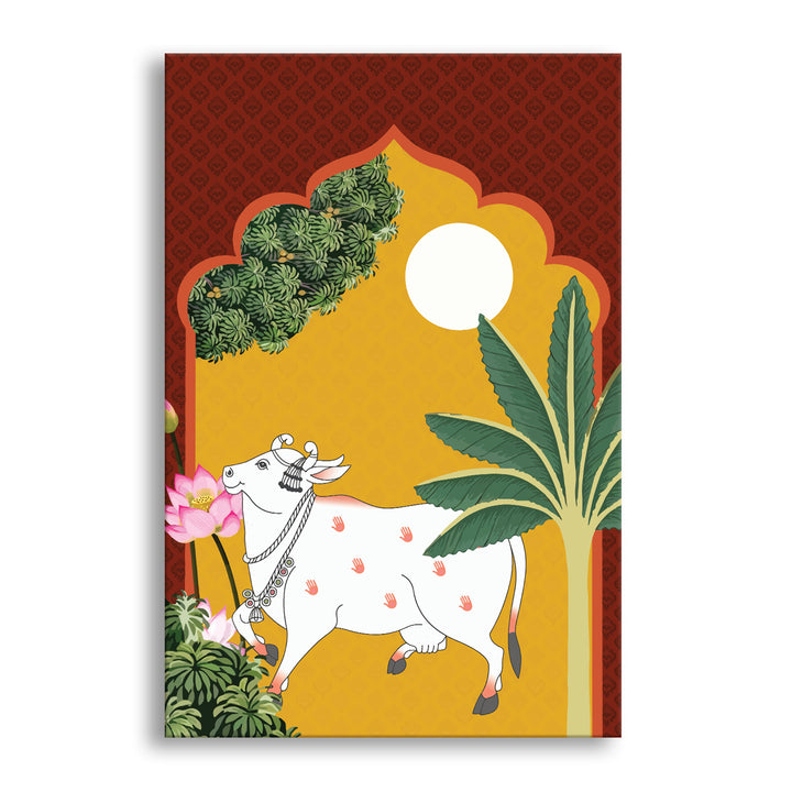 Traditional Pichwai Wall Art | HD Canvas Print Gallery Wrap Painting | Ready to Hang | Perfect for Home & Office Décor | Size: 20x30 Inch (PICWA44)
