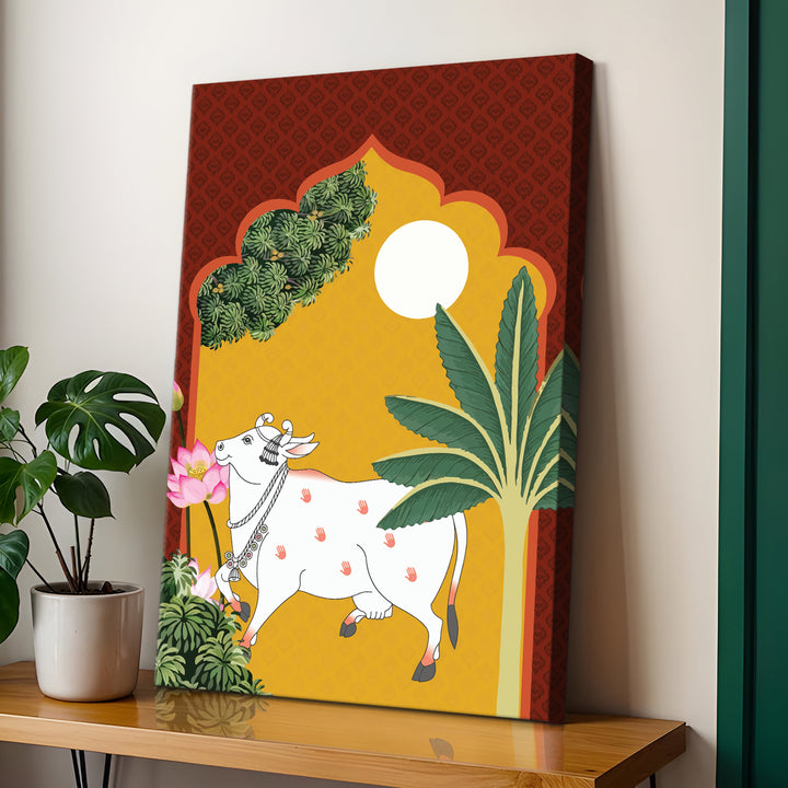Traditional Pichwai Wall Art | HD Canvas Print Gallery Wrap Painting | Ready to Hang | Perfect for Home & Office Décor | Size: 20x30 Inch (PICWA44)