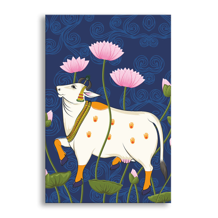 Traditional Pichwai Wall Art | HD Canvas Print Gallery Wrap Painting | Ready to Hang | Perfect for Home & Office Décor | Size: 20x30 Inch (PICWA45)