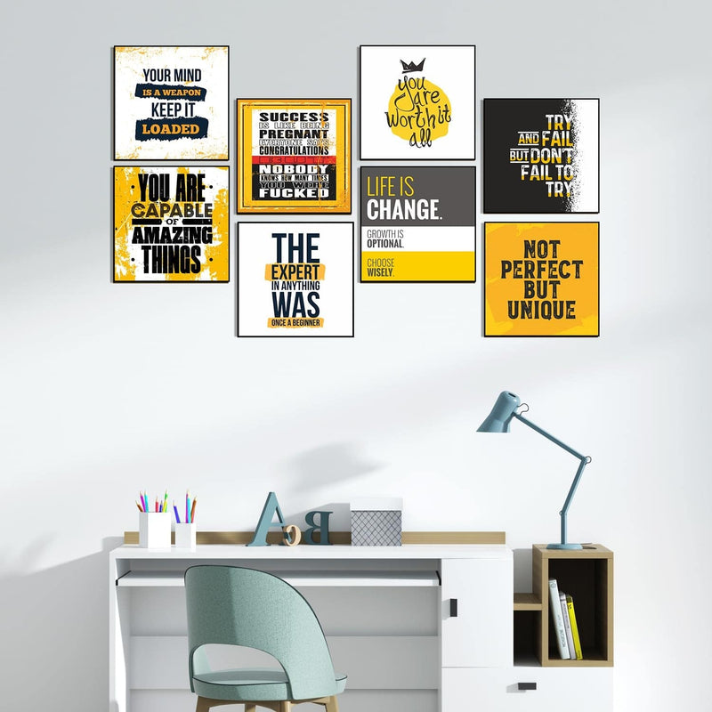 Motivational Framed Poster for Study Room and Office