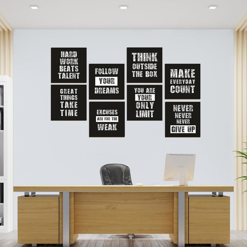 Motivational Framed Poster for Study Room and Office 