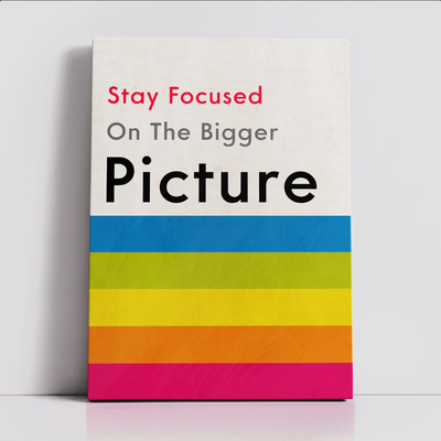 Stay Focused Inspirational Canvas Framed Posters With Motivational Quotes in Large Size for Office and Startups.
