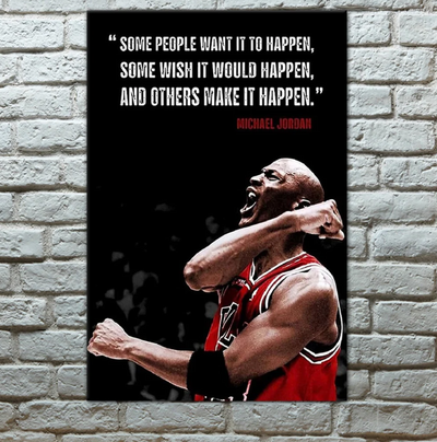 Jordan Inspirational Canvas Framed Posters With Motivational Quotes in Large Size for Office and Startups.