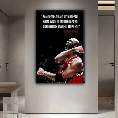 Jordan Inspirational Canvas Framed Posters With Motivational Quotes in Large Size for Office and Startups.