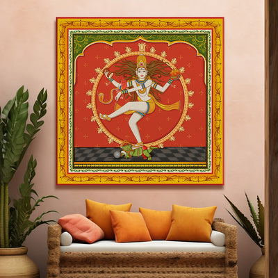 Natraj Dancing Pose Wall Art Canvas Painting For Home and Office Wall Decoration