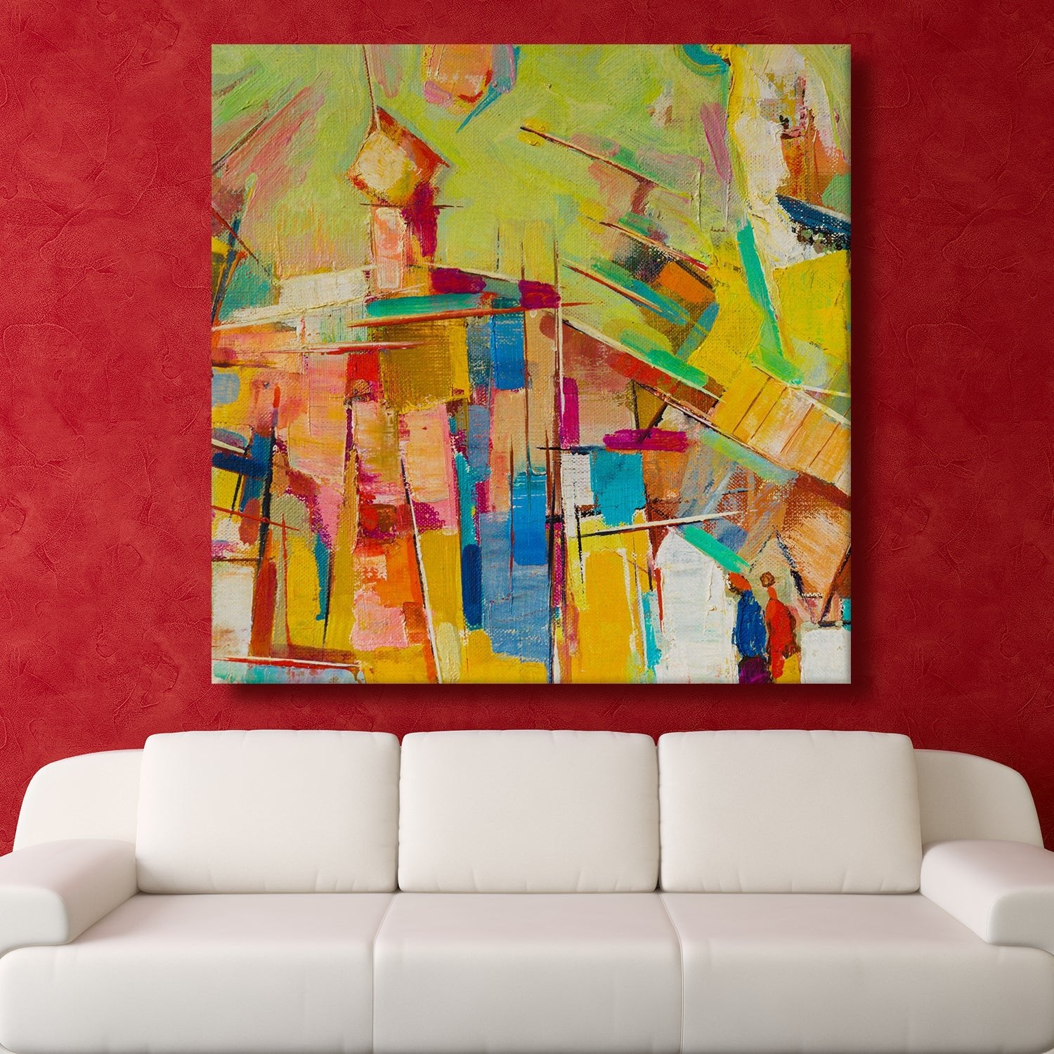 Abstract Framed Wall Art Painting For Home and Hotels Wall Decoration