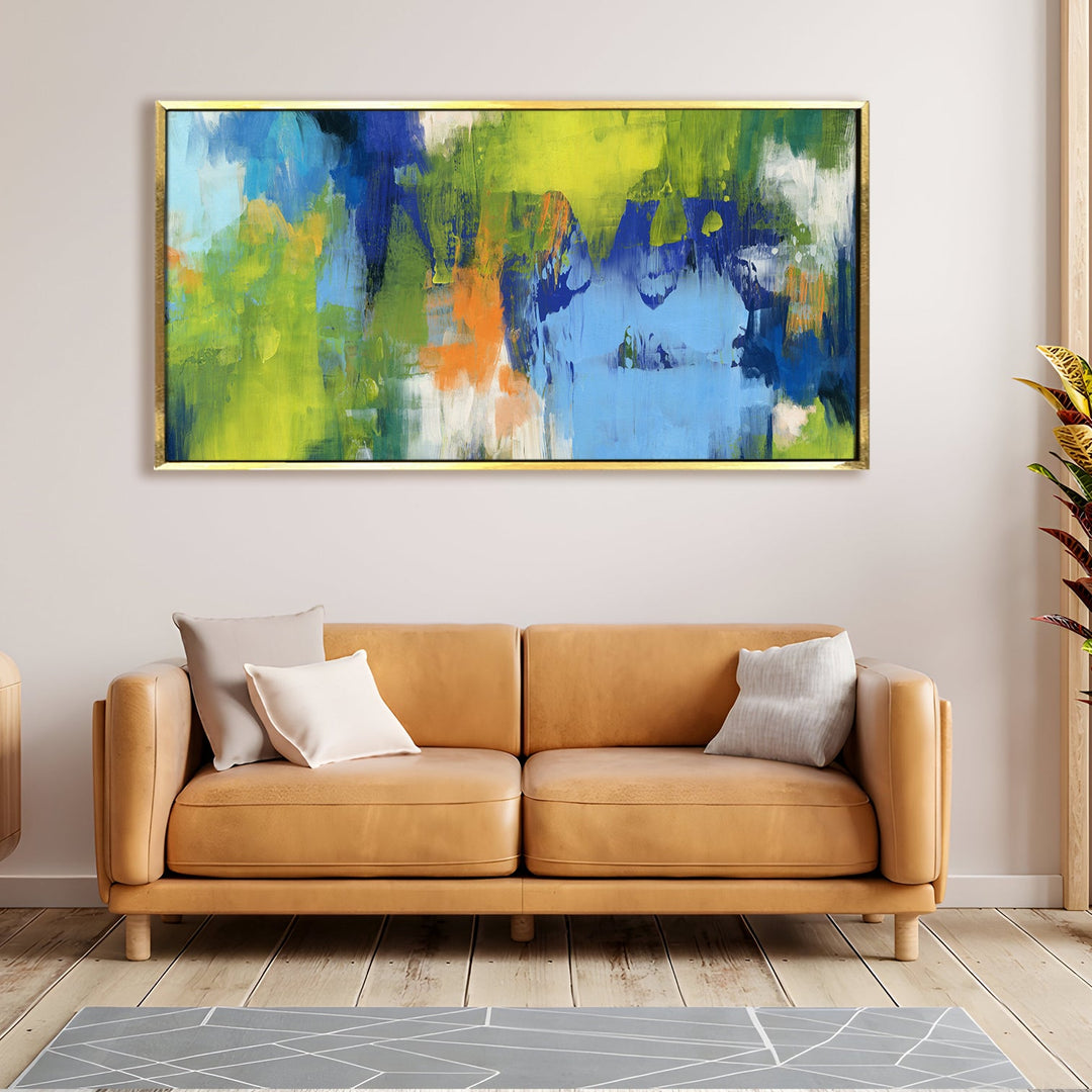 Abstract Modern Art Large Canvas Paintings. Framed Digital Reprints of Famous and Vibrant Artwork (MAWA06)