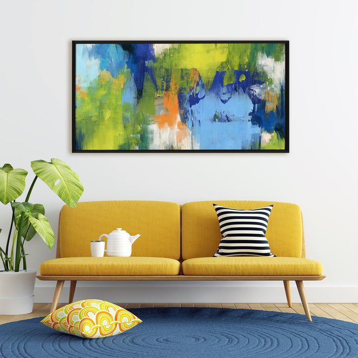 Abstract Modern Art Large Canvas Paintings. Framed Digital Reprints of Famous and Vibrant Artwork (MAWA06)