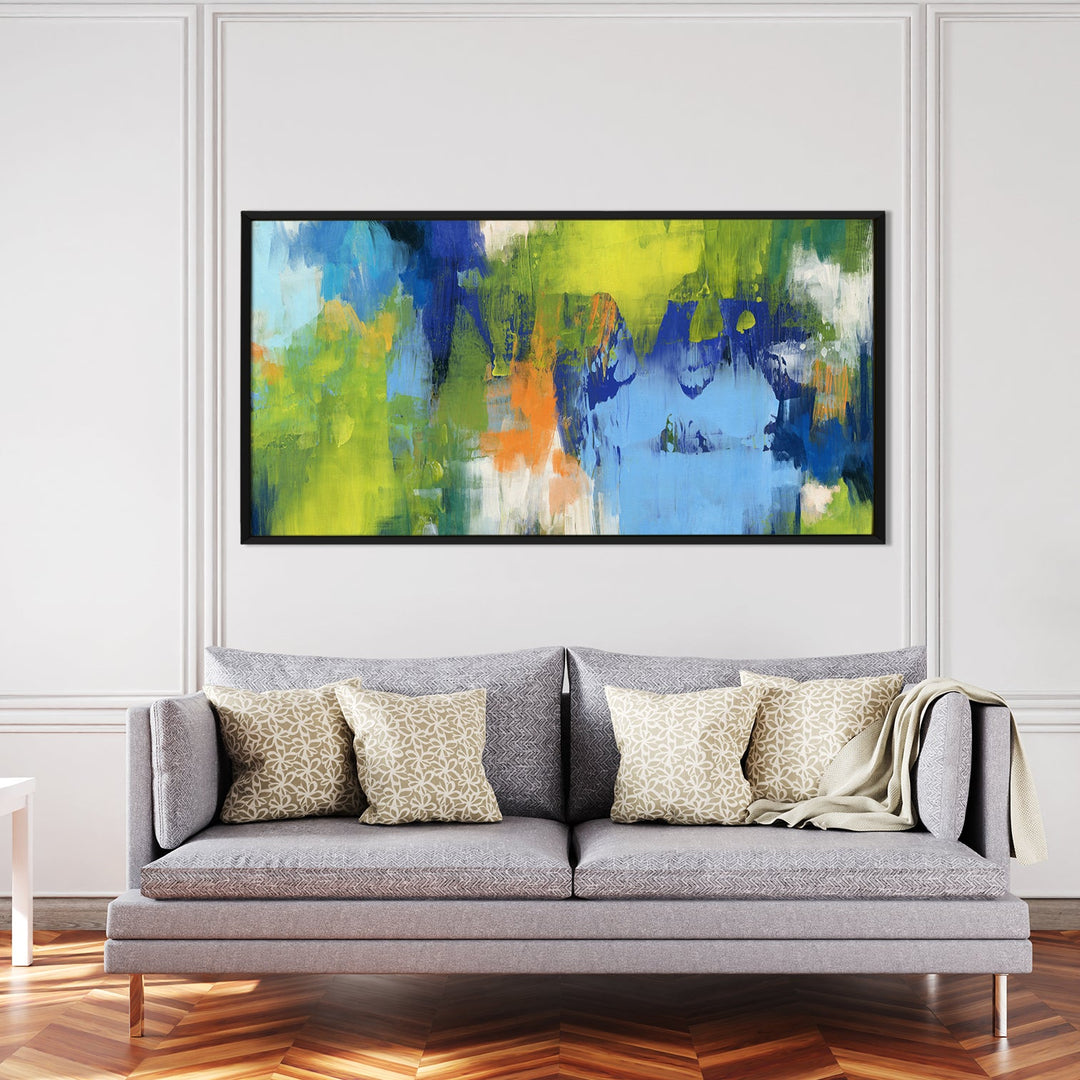 Abstract Modern Art Large Canvas Paintings. Framed Digital Reprints of Famous and Vibrant Artwork (MAWA06)