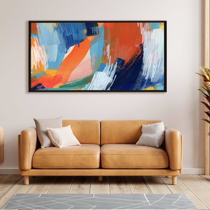 Abstract Modern Art Large Canvas Paintings. Framed Digital Reprints of Famous and Vibrant Artwork (MAWA07)