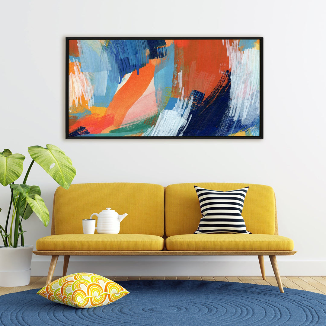 Abstract Modern Art Large Canvas Paintings. Framed Digital Reprints of Famous and Vibrant Artwork (MAWA07)