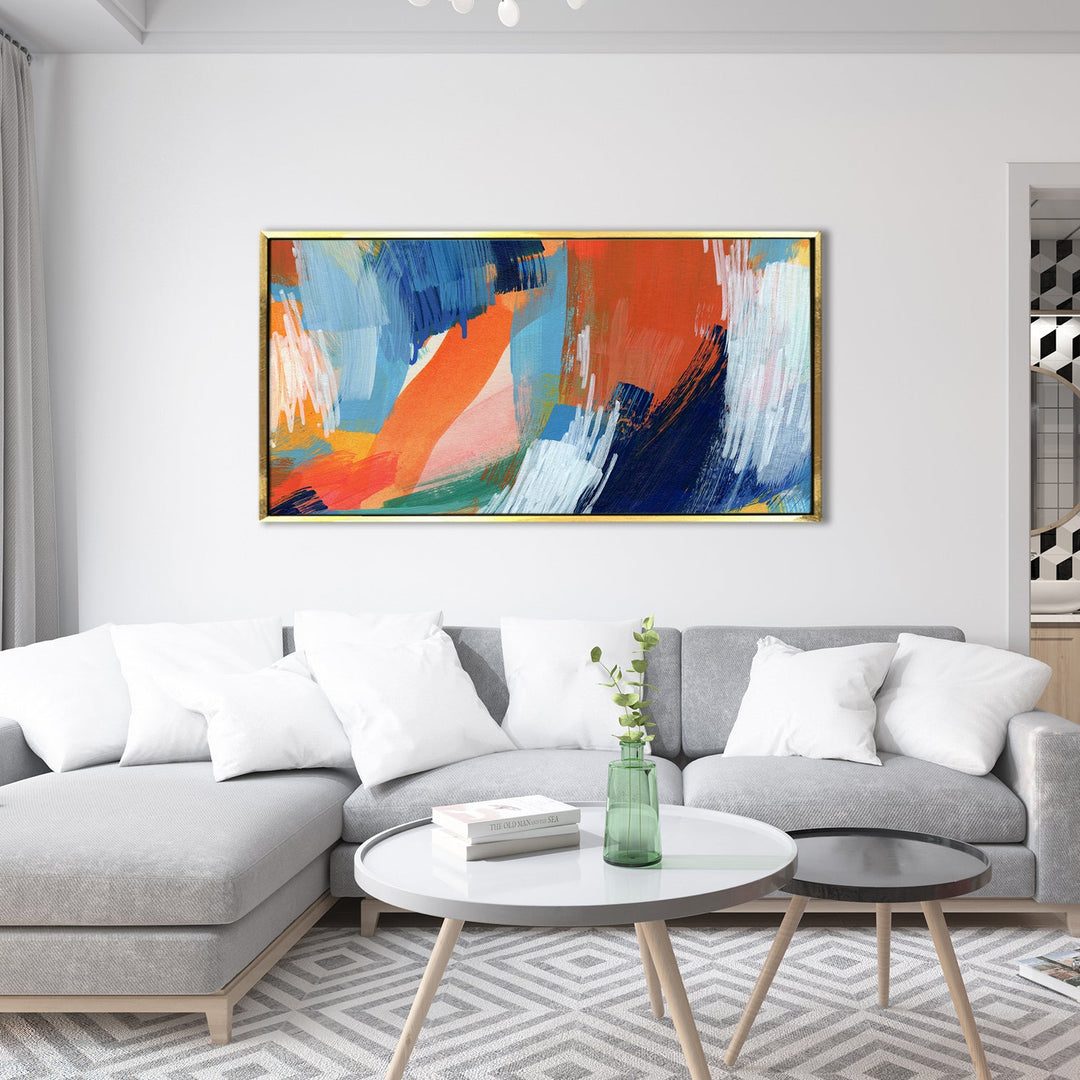 Abstract Modern Art Large Canvas Paintings. Framed Digital Reprints of Famous and Vibrant Artwork (MAWA07)