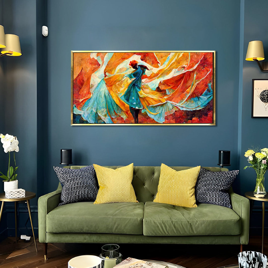 Abstract Modern Art Large Canvas Paintings. Framed Digital Reprints of Famous and Vibrant Artwork (MAWA09)