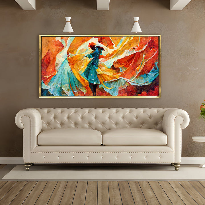 Abstract Modern Art Large Canvas Paintings. Framed Digital Reprints of Famous and Vibrant Artwork (MAWA09)