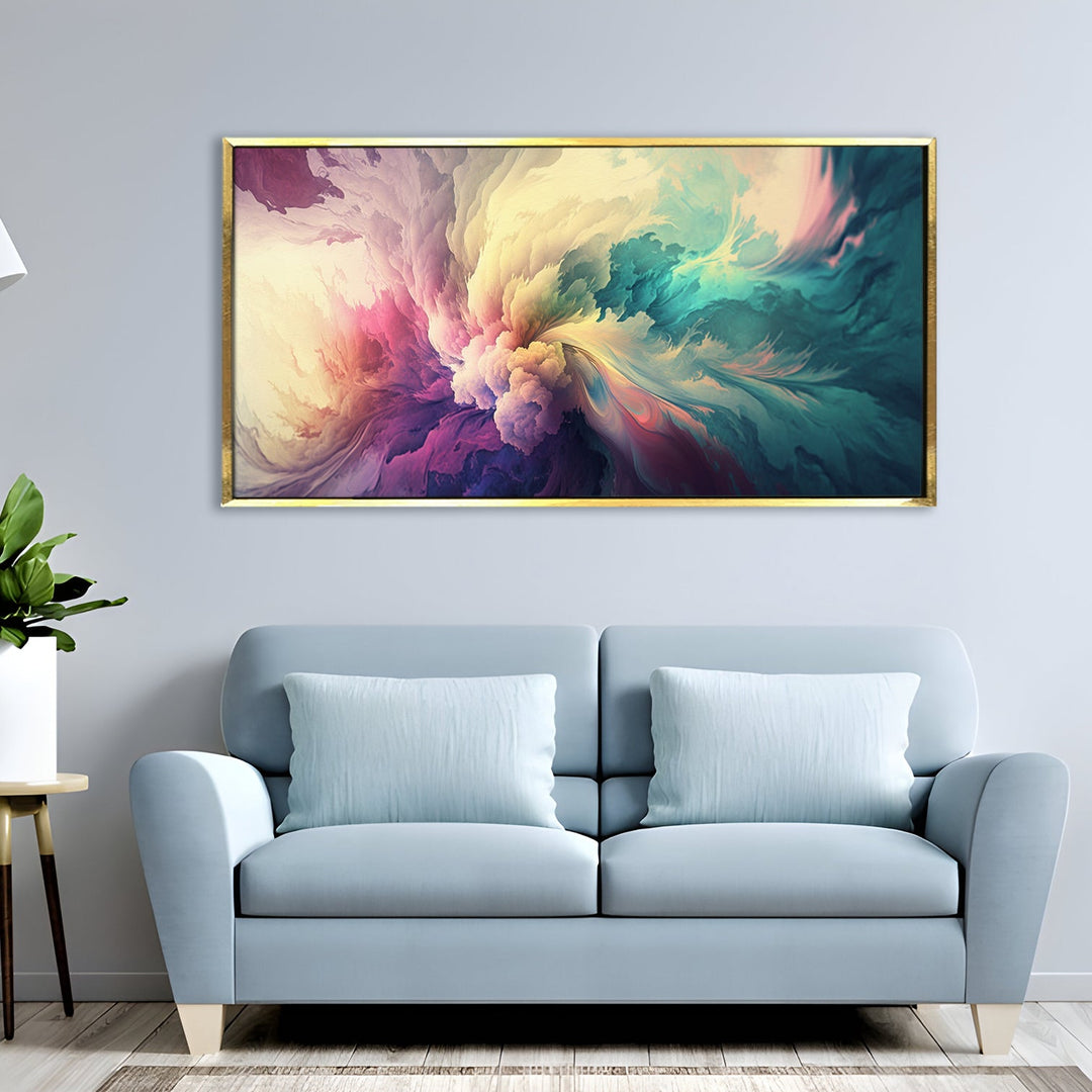 Abstract Modern Art Large Canvas Paintings. Framed Digital Reprints of Famous and Vibrant Artwork (MAWA10)