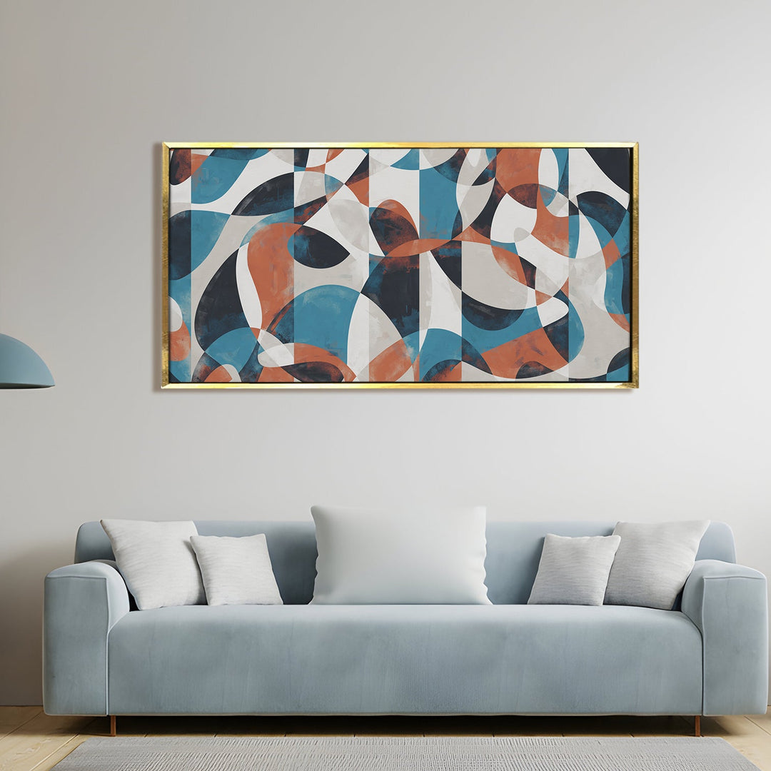 Abstract Modern Art Large Canvas Paintings. Framed Digital Reprints of Famous and Vibrant Artwork (MAWA11)