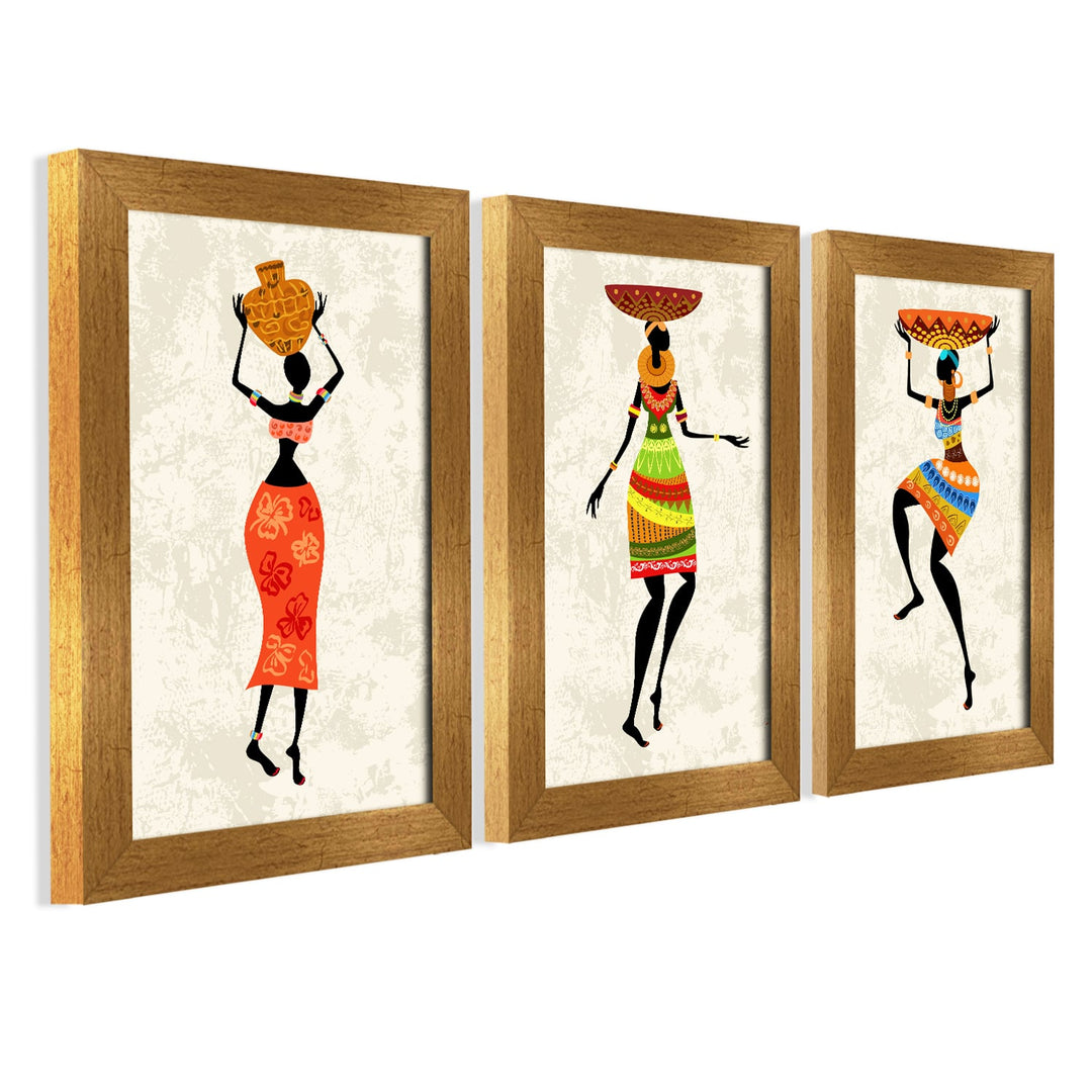 African Canvas Painting Framed For Living Room and Hotels Wall Decoration