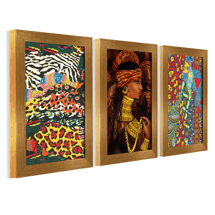 African Canvas Painting Framed For Living Room Wall Decoration