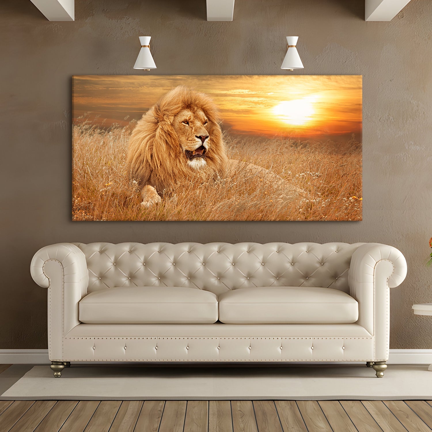Amazing Wildlife Wall Art. Large Canvas Framed Digital Reprints of Jungle, Wildlife, Animals and Birds. Ready To Hang. Size: 24 Inch x 48 Inch (WBWA25)