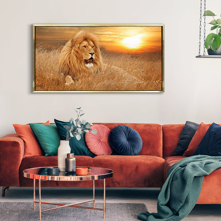 Amazing Wildlife Wall Art. Large Canvas Framed Digital Reprints of Jungle, Wildlife, Animals and Birds. Ready To Hang. Size: 24 Inch x 48 Inch (WBWA25)