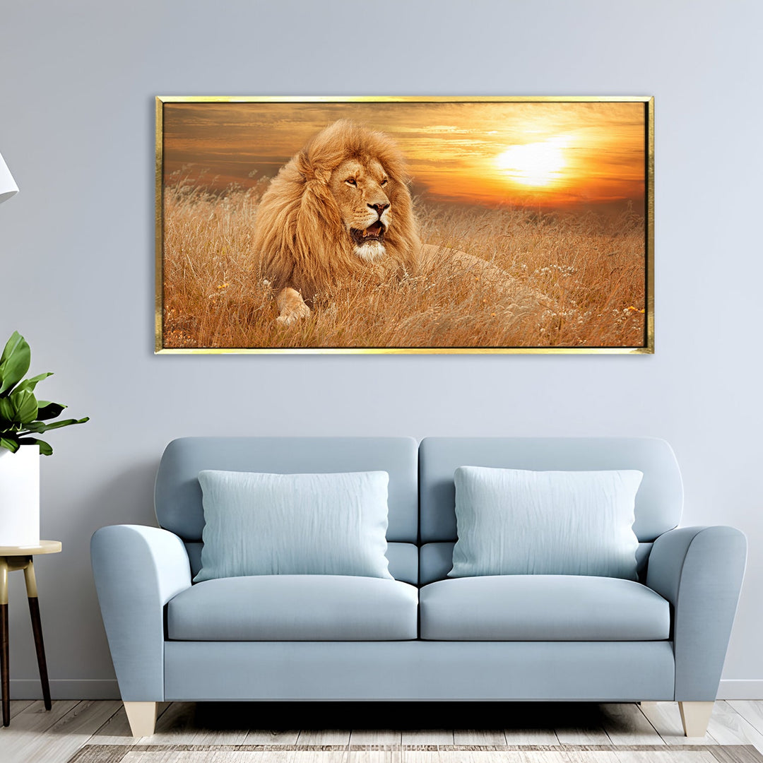 Amazing Wildlife Wall Art. Large Canvas Framed Digital Reprints of Jungle, Wildlife, Animals and Birds. Ready To Hang. Size: 24 Inch x 48 Inch (WBWA25)