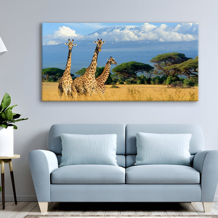 Amazing Wildlife Wall Art. Large Canvas Framed Digital Reprints of Jungle, Wildlife, Animals and Birds. Ready To Hang. Size: 24 Inch x 48 Inch (WBWA27)