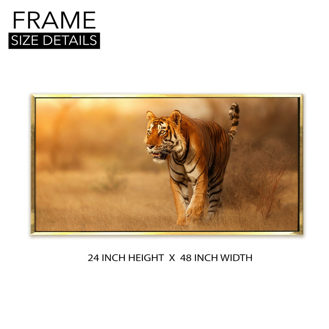 Amazing Wildlife Wall Art. Large Canvas Framed Digital Reprints of Jungle, Wildlife, Animals and Birds. Ready To Hang. Size: 24 Inch x 48 Inch (WBWA28)