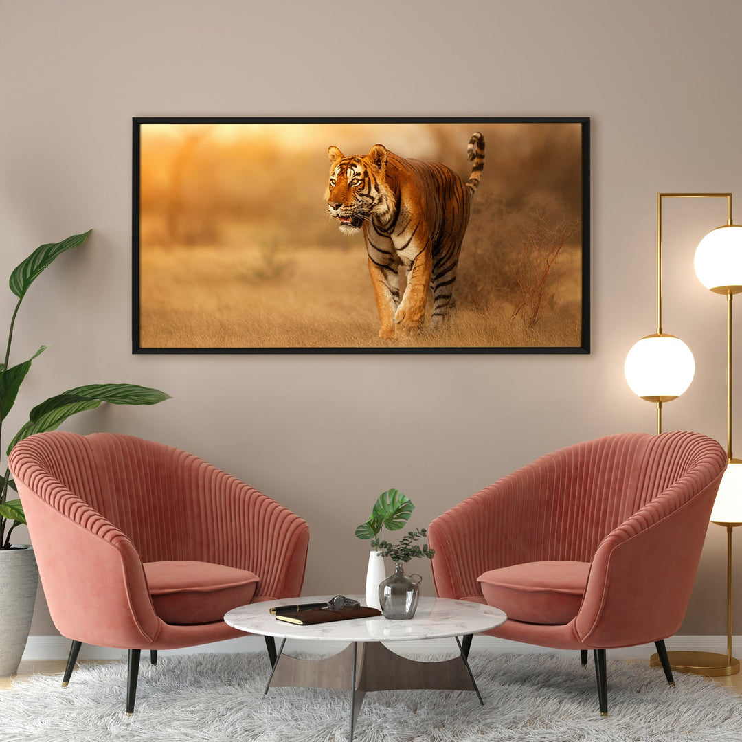 Amazing Wildlife Wall Art. Large Canvas Framed Digital Reprints of Jungle, Wildlife, Animals and Birds. Ready To Hang. Size: 24 Inch x 48 Inch (WBWA28)