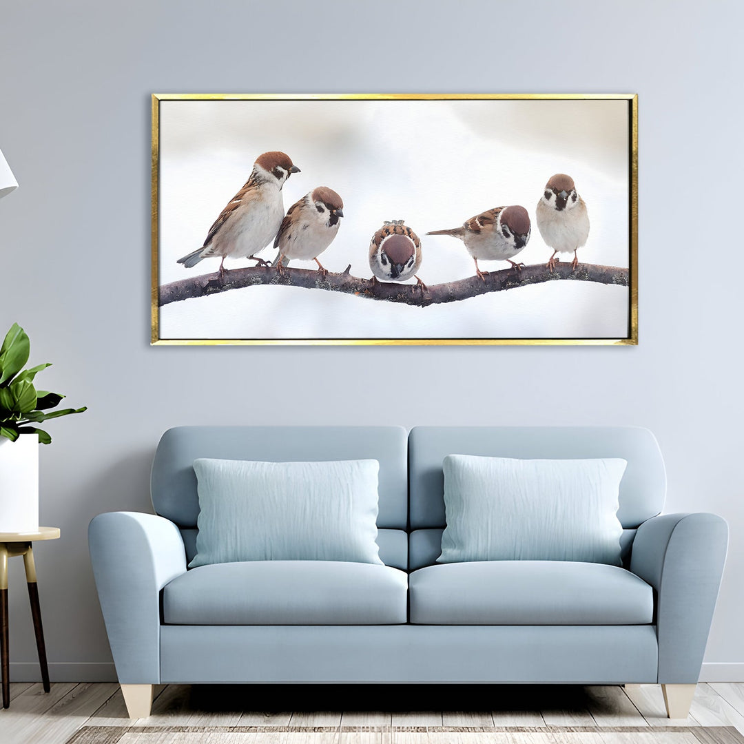 Amazing Wildlife Wall Art. Large Canvas Framed Digital Reprints of Jungle, Wildlife, Animals and Birds. Ready To Hang. Size: 24 Inch x 48 Inch (WBWA29)