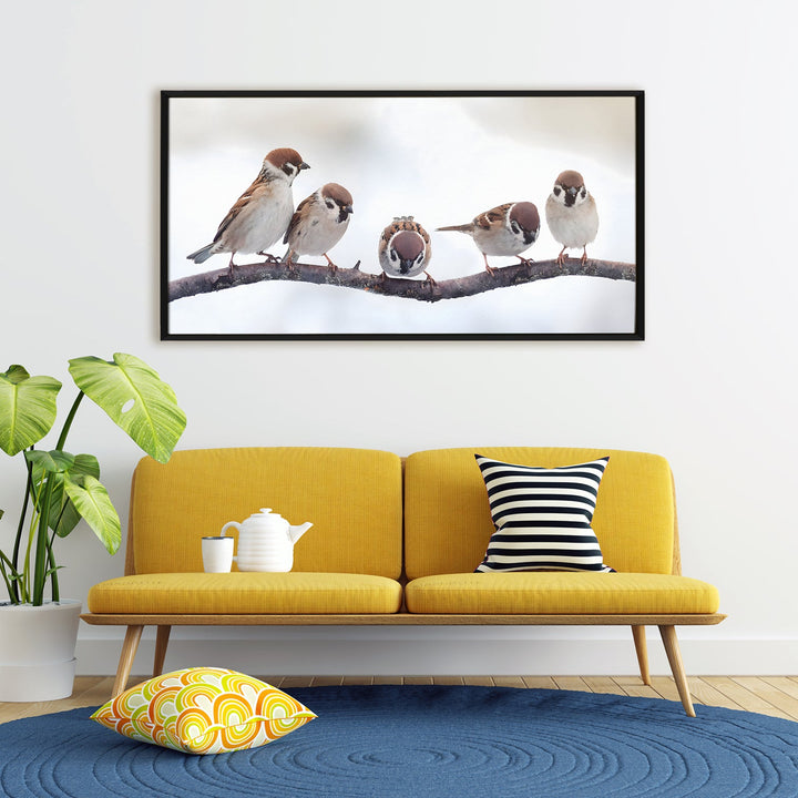 Amazing Wildlife Wall Art. Large Canvas Framed Digital Reprints of Jungle, Wildlife, Animals and Birds. Ready To Hang. Size: 24 Inch x 48 Inch (WBWA29)