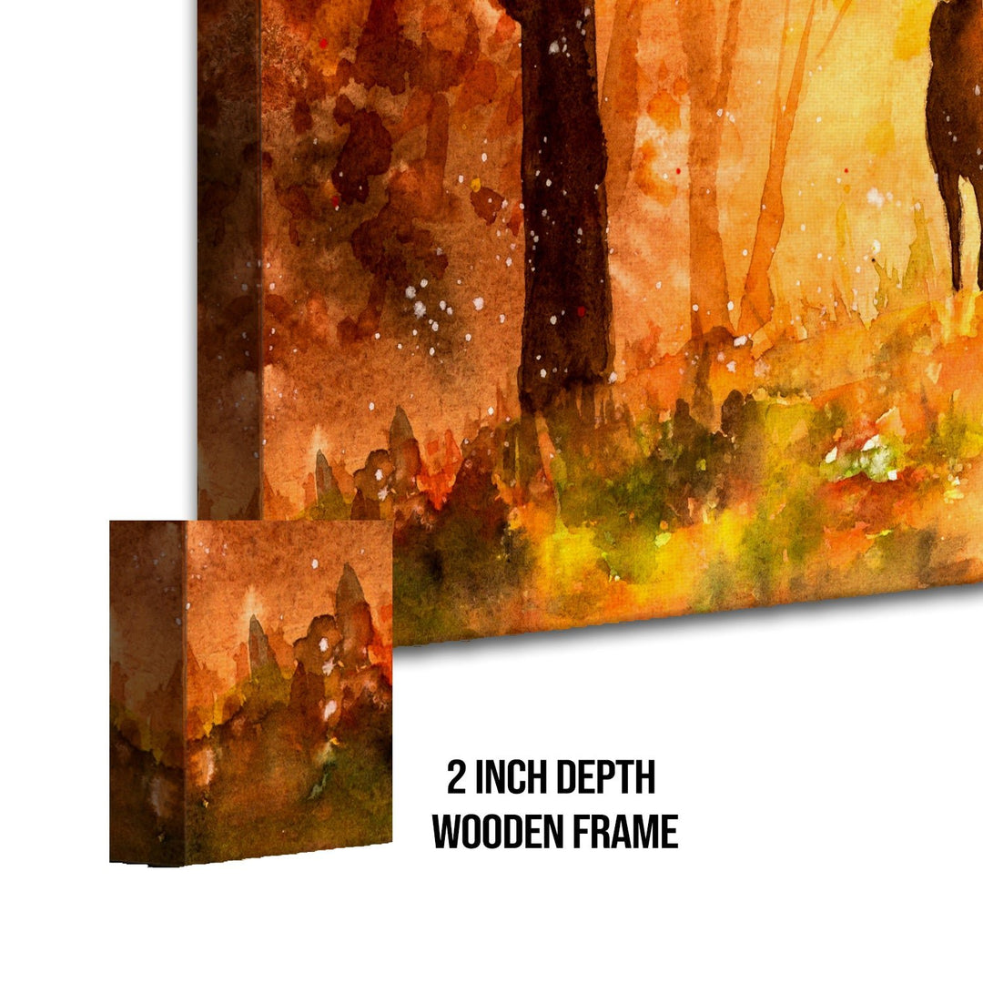 Amazing Wildlife Wall Art. Large Canvas Framed Digital Reprints of Jungle, Wildlife, Animals and Birds. Ready To Hang. Size: 24 Inch x 48 Inch (WBWA30)