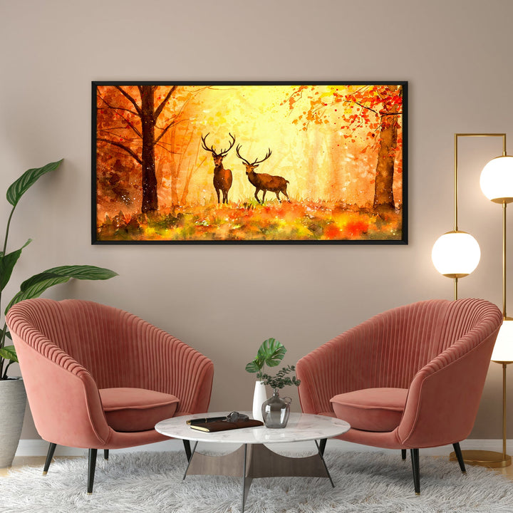 Amazing Wildlife Wall Art. Large Canvas Framed Digital Reprints of Jungle, Wildlife, Animals and Birds. Ready To Hang. Size: 24 Inch x 48 Inch (WBWA30)