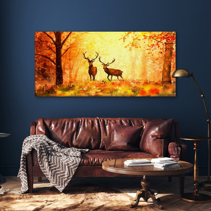 Amazing Wildlife Wall Art. Large Canvas Framed Digital Reprints of Jungle, Wildlife, Animals and Birds. Ready To Hang. Size: 24 Inch x 48 Inch (WBWA30)