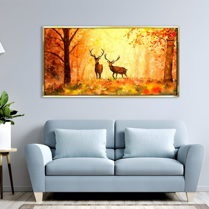 Amazing Wildlife Wall Art. Large Canvas Framed Digital Reprints of Jungle, Wildlife, Animals and Birds. Ready To Hang. Size: 24 Inch x 48 Inch (WBWA30)