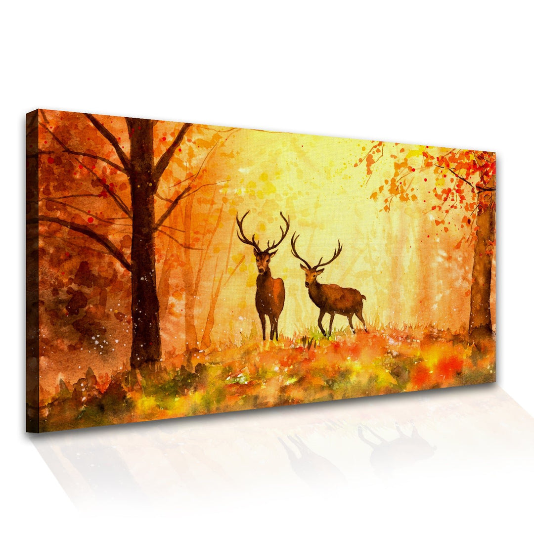 Amazing Wildlife Wall Art. Large Canvas Framed Digital Reprints of Jungle, Wildlife, Animals and Birds. Ready To Hang. Size: 24 Inch x 48 Inch (WBWA30)