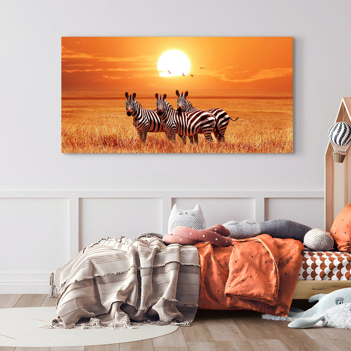 Amazing Wildlife Wall Art. Large Canvas Framed Digital Reprints of Jungle, Wildlife, Animals and Birds. Ready To Hang. Size: 24 Inch x 48 Inch (WBWA32)