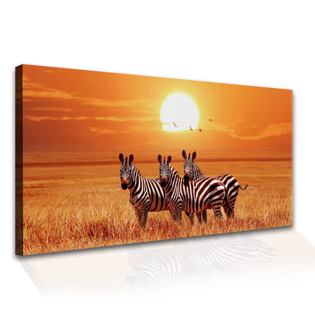 Amazing Wildlife Wall Art. Large Canvas Framed Digital Reprints of Jungle, Wildlife, Animals and Birds. Ready To Hang. Size: 24 Inch x 48 Inch (WBWA32)