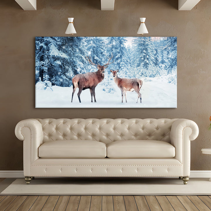 Amazing Wildlife Wall Art. Large Canvas Framed Digital Reprints of Jungle, Wildlife, Animals and Birds. Ready To Hang. Size: 24 Inch x 48 Inch (WBWA33)